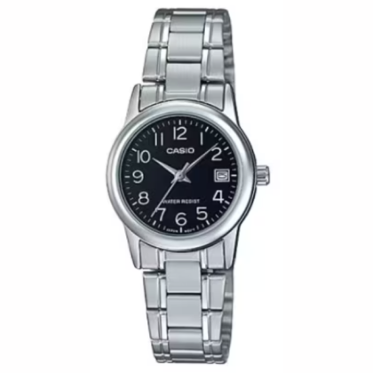Casio General LTP-V002D-1BUDF Silver Stainless Steel Band Women Watch